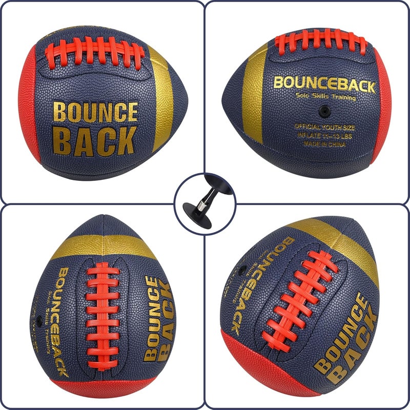 BOUNCEBACK Training Football, Youth Size & Official Size, Fatherless Football PassCatch Solo Enhancing Passing Catching(with Pump) - Image 4